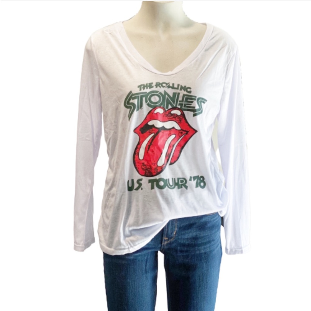 The Rolling Stones White Long Sleeve Tee